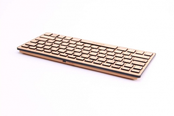 Bambus Tastatur - Bluetooth - in flachem Design 2 