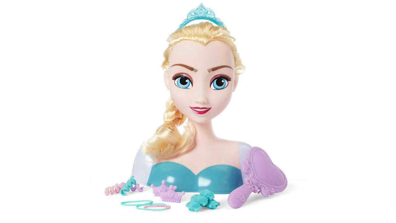 Tête à coiffer Elsa, avec de nombreux accessoires
