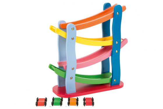 Bunte Rennbahn - mit 4 Autos 2 