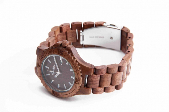 Bambuu Holzuhr - Walnuss classic deluxe 2 