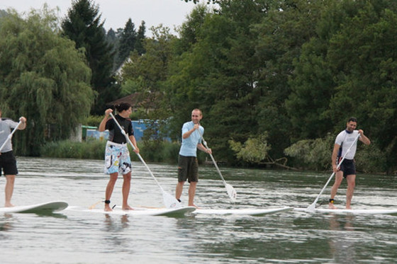 Stand Up Paddle Surfing - 2h-Grundkurs auf dem Rheinstausee  