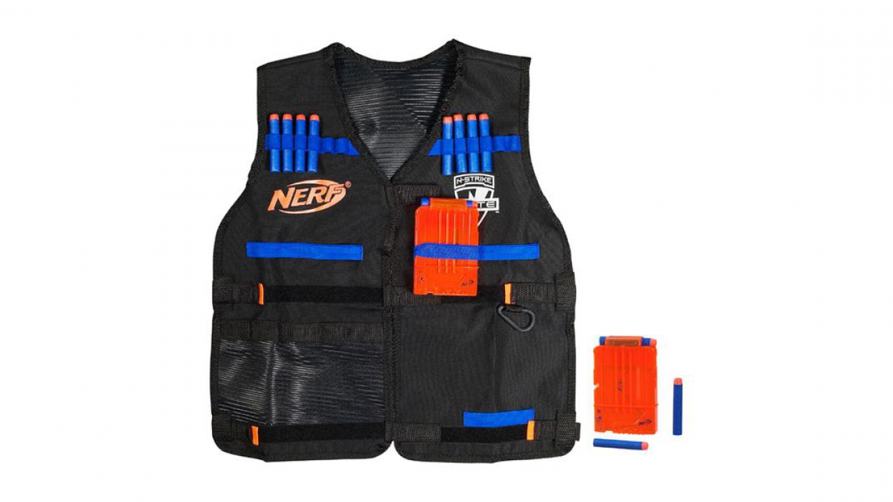 Nerf N-Strike Tactical Gilet, inclus: 2 chargeurs et