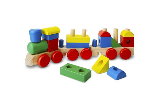 Bestapelbarer Zug - 15 bunte Teile  