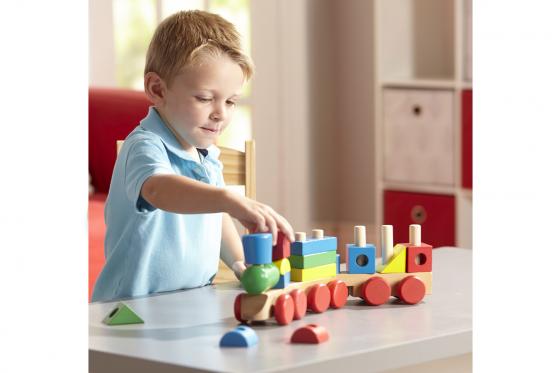 Bestapelbarer Zug - 15 bunte Teile 2 