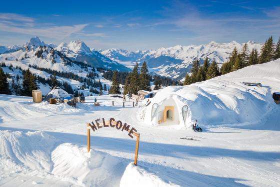 Fondue Deluxe dans un igloo - pour 2 personnes   Fondue Deluxe dans un igloo - pour 2 personnes