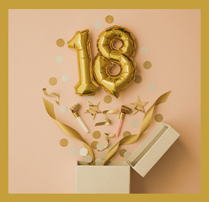 Geschenke zum 18. Geburtstag