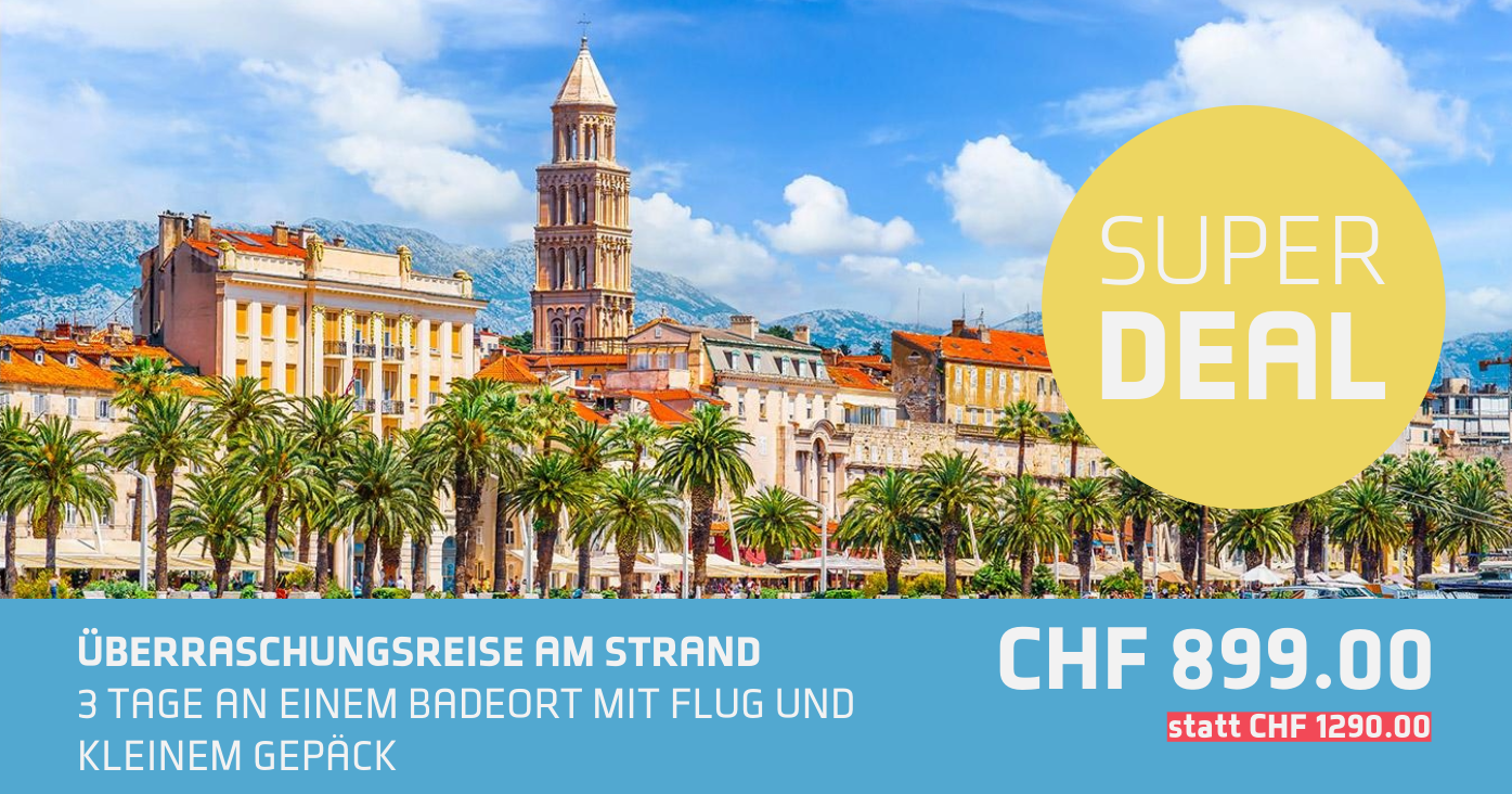 Überraschungsreise am Strand