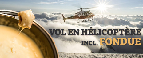Vol en hélicoptère avec fondue