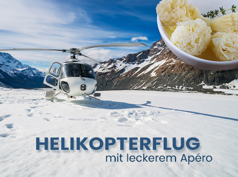 Helikopterflug mit leckerem Apéro
