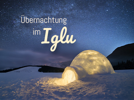 Übernachtung im Iglu