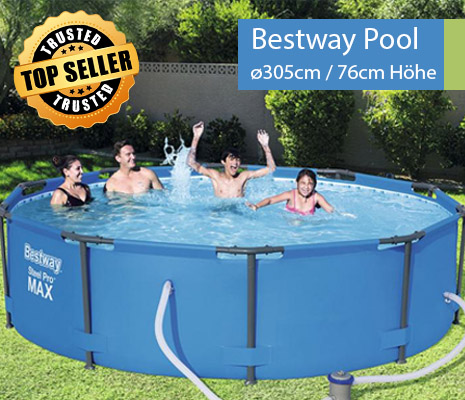 Topseller: Bestway Swimming Pool rund ø305cm