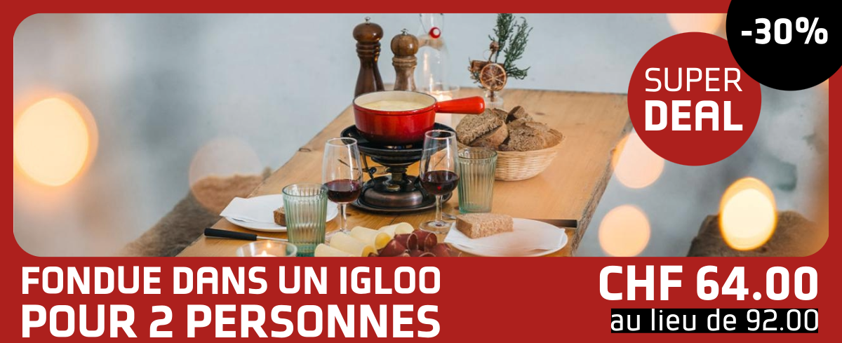 Menu Fondue dans un igloo