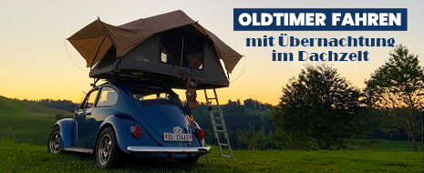 VW Käfer Dachzelt Übernachtung