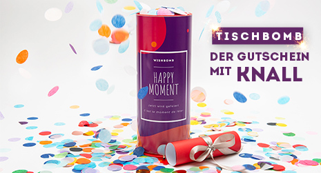 Tischbomb - Der Gutschein mit Knall
