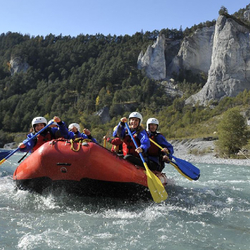 River Rafting, Halbtagestour Vorderrhein