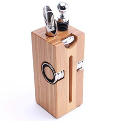 Weinaccessoires Set, aus edlem Bambusholz