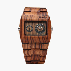 Orologio di legno Bambuu, The Doppio