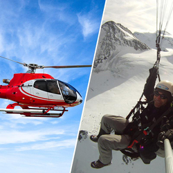 Verbier Helikopterflug, inkl. Gleitschirmfliegen und Erinnerungsfotos