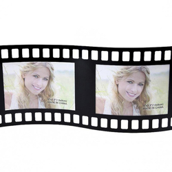 Bilderrahmen Filmrolle, aus Glas - für 2 Fotos