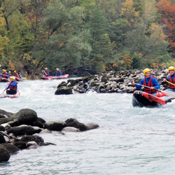 Canoë-raft en tandem, Descente de l'Arve