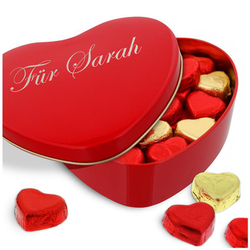 Boîte de pralinés coeur, personnalisable