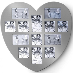 Cadre en forme de coeur, pour 13 photos