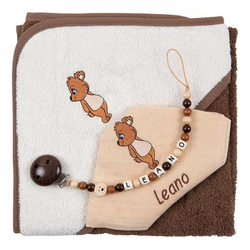 Geschenkset Bär, personalisierbar, 3-teilig