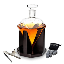 Whisky Karaffe Diamant , inkl. Whiskysteinen