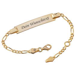 Bracelet en argent 925 plaqué or, Personnalisable