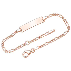 Gourmette en argent 925 plaqué or , Avec gravure personnalisée