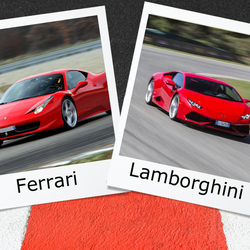 Ferrari oder Lamborghini, 2 Runden auf der Rennstrecke