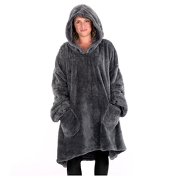 Pull sweat plaid XXL, gris