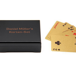 Gold Pokerkarten, mit Gravur
