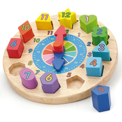 Puzzle-Uhr, aus Holz