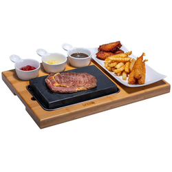 Hot Stone Steak Set, Hochwertiges Set von LavaQ