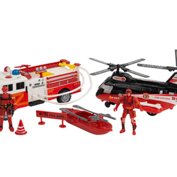Feuerwehr Set, inkl. Helikopter 