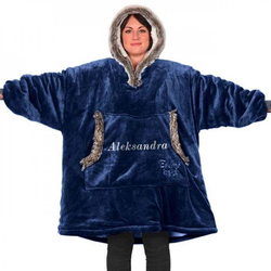 XXL Kuschelpullover Navy Blue, personalisierbar