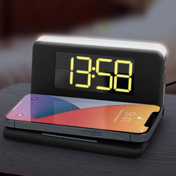Station intelligente 3 en 1,  réveil, chargeur sans fil & veilleuse
