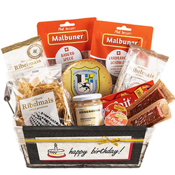 Geschenkkorb von Malbuner, happy birthday!