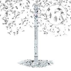 XL Konfettikanone, silber, 80 cm