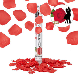 Konfettikanone Rosen, mit Rosenblätter