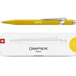 Caran d'Ache Kugelschreiber, gelb - mit Gravur