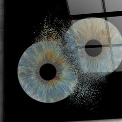 Iris Paar Fotografie, 40x40cm, auf Acrylglas mit Explosions Effekt