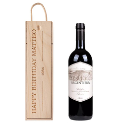 Weinkiste mit Argentiera 0.75l, mit Gravur