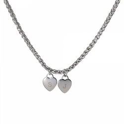 Halskette Lovers Hearts, mit Gravur