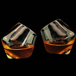 Rollende Whiskeygläser, 2er Set