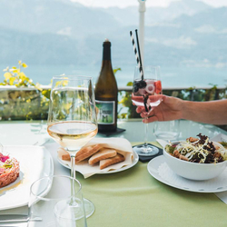 Brüggli Forelle mit Zitronenbutter, 3-Gang-Menü am Vierwaldstättersee für 2 Personen