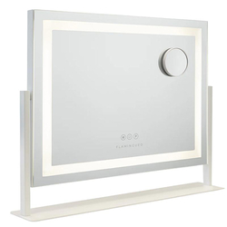 LED Schminkspiegel mit Lupe, 58 x 54 x 12 cm