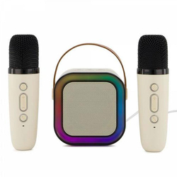 Mini set de karaoké, avec 2 microphones sans fil