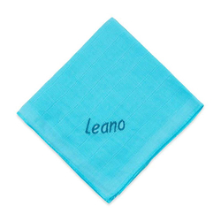 Nuscheli mit Namen, türkis